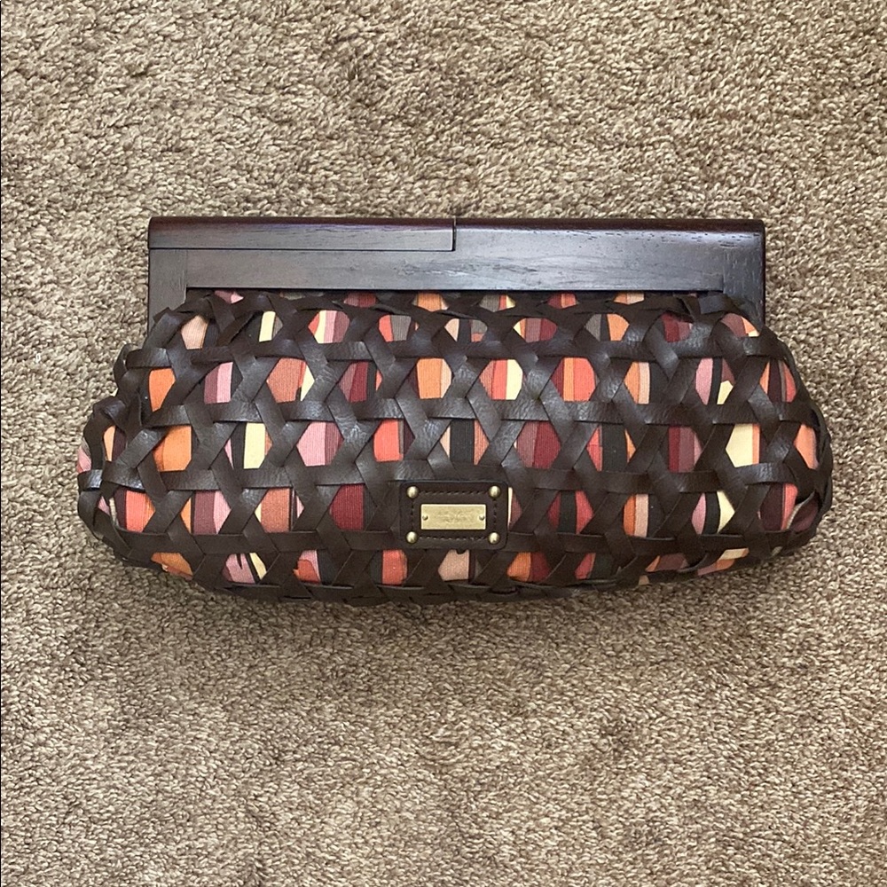 Nine West | NWT Oversized Elegant Brown Multicolor Clutch